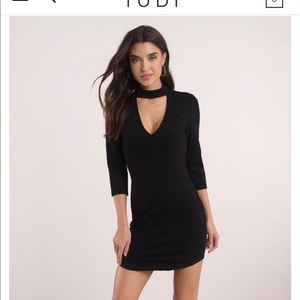 Tobi Black Ignite Plunge Bodycon Dress